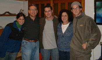 Mike Satz with his family during their visit