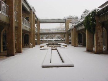Campus in snow