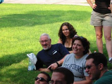 Paul Liptz with students Sabrina, Jessica, Mike, Joel, and Yoni