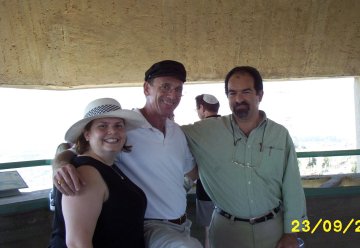 Devorah, Shaul, and Jon at Har Adar observatory